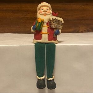 Let It Snow Santa Shelf Sitter Figurine Christmas Cardinal Holiday Decor